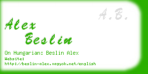 alex beslin business card